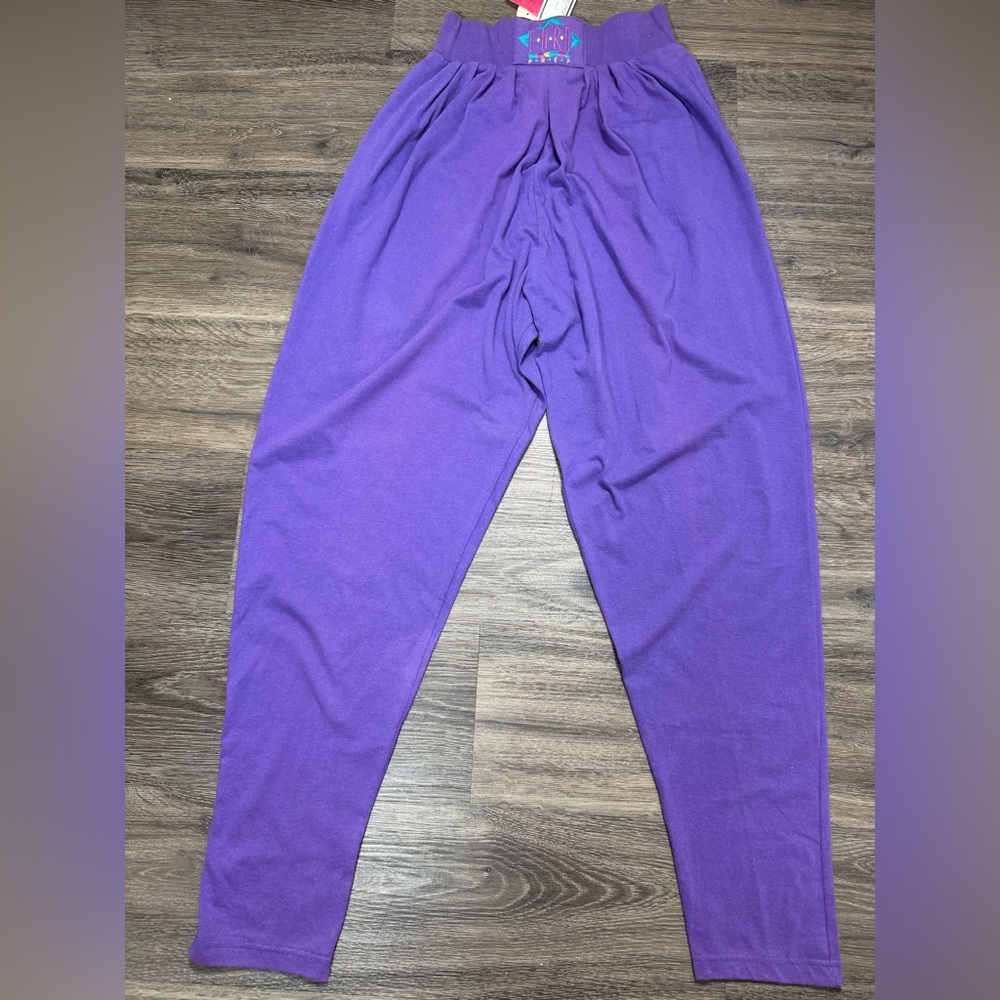 Deadstock Vintage Purple Pants Europrep High Waist Tapered 80s‎ NWT